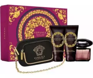 Versace Crystal Noir Set 90 ml edt + 100 ml gel za tusiranje + 100 ml losion + Torbica